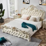 European Design Modern Bed Double Girls Safe Queen King Size Bed Platform Sleeping Headboards Muebles Lounge Suite Furniture